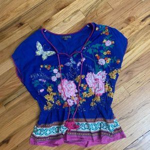 twenty one boho style print top size m